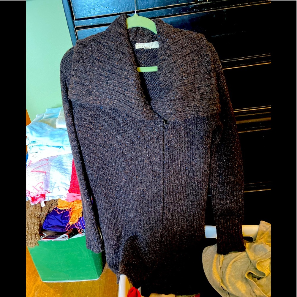 LOVESTITCH  Brown Cardigan Zip and Pockets